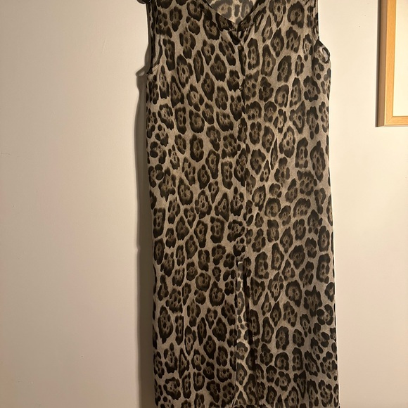 Zara sheer leopard print tunic size M - Picture 2 of 8
